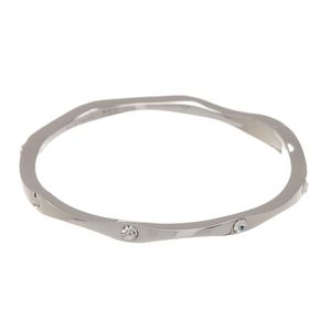 NEW Kate Spade Heavy Metals Wave Bangle in Silver